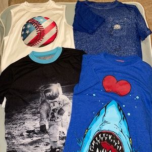 Boys graphic shirts.